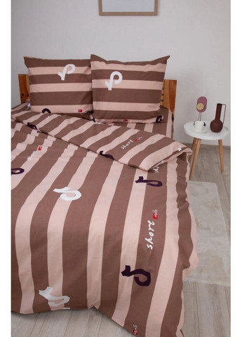 Постельное белье евро Soft dreams Line Brown 2-03859-26454 200х215 см коричневое ТЕП (336328738)