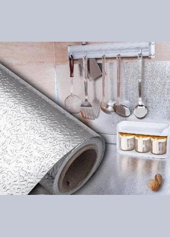 Алюминиевая самоклеящаяся фольга для кухни 5 м на 60 см Серебряная No Brand (279784481)