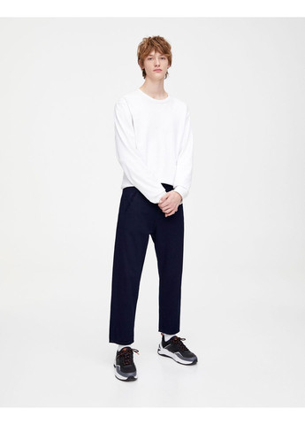 Темно-синие брюки Pull & Bear