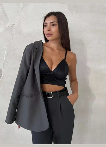 Атласный топ Silk с открытым декольте и регулируемыми бретелями вечерняя блестящая майка No Brand Топ (335870180)