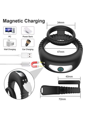 Эрекционное кольцо с вибрацией Sex Expert USB Focus (370203066)