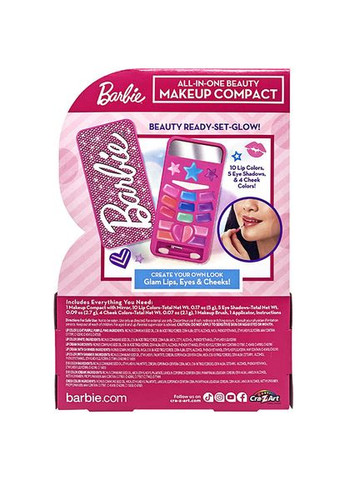 Набор детской косметики Barbie All in One Beauty Makeup Compact (34069CRA) Cra-Z-Art (323017632)