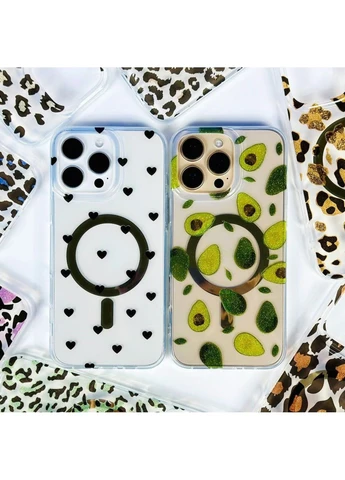 Чохол Transporent Case with Print Magnetic для iPhone 12/12 Pro No Brand (382920837)