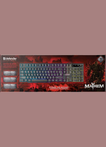Клавіатура Mayhem GK360DL RGB (45362) Defender (277635531)