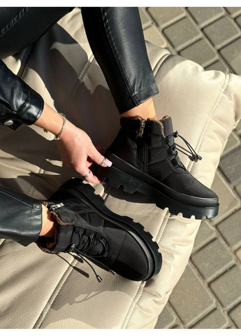 Черные дутики на шнуровке No Brand