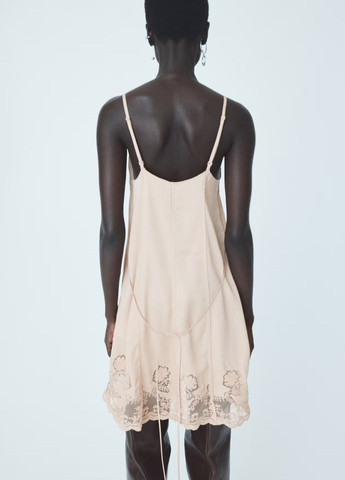 Персикова кежуал сукня H&M однотонна