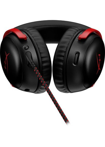Наушники Cloud III Black игровые проводные с микрофоном, 53мм драйверы, DTS Headphone:X, память формы, черный с красным HyperX (360713923)
