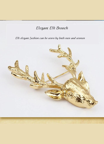 Золотиста брошка олень модна, 9593 Fashion Jewelry (336949897)