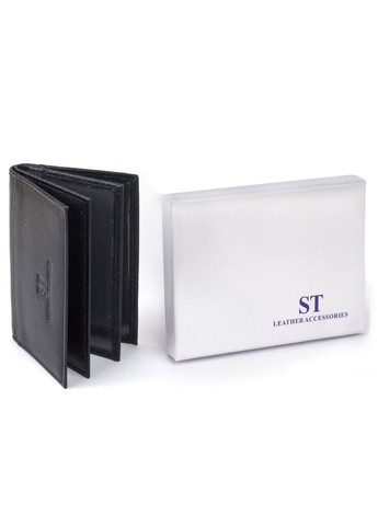 Визитница-книга 19213 Черная st leather (329146488)