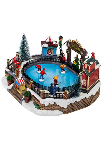 Фигурка Новогодняя карусель с подсветкой и музыкой Каток 36х18х26 см работает от батареек 16026-009 Lefard (346528518)