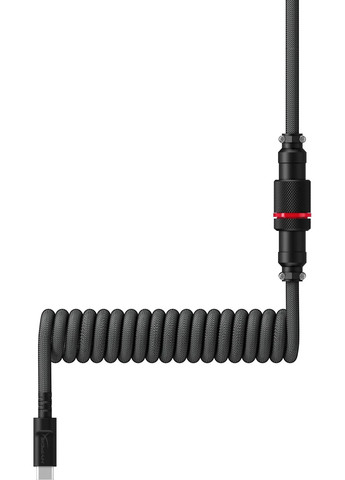 Кабель USB-A-USB-C спиральный, 1.37м Grey/Black HyperX (325219573)
