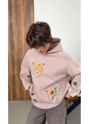 Женские худые с вышивкой на флисе "Птичка" No Brand (367254560)