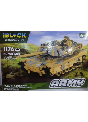 Конструктор Армия M1 Abrams 1176дет., 2 фигурки PL-921-504 Iblock (362695762)