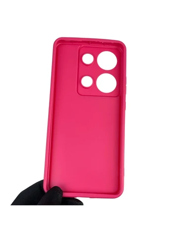 Чехол силиконовый Soft Touch с 3D принтом женским для Redmi Note 13 Pro 4G малиновый (Полная защита камеры) Xiaomi (373671186)
