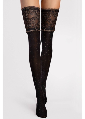 Чулки в горошек с широкой коронкой Notte 40 den O4116 Fiore (351584523)