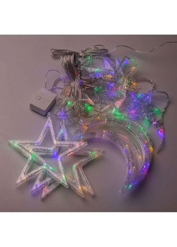 Електрична гірлянда Зірка штора 3 метри на вікно для фотозон мультиколор WYF11ML No Brand (362502894)
