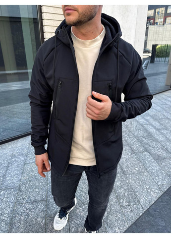 Чорна водовідштовхувальна куртка некст шел No Brand