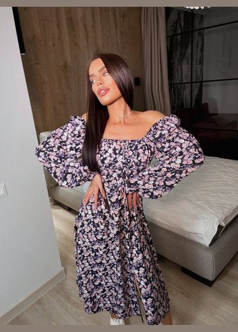 Синее повседневный платье Україна однотонное