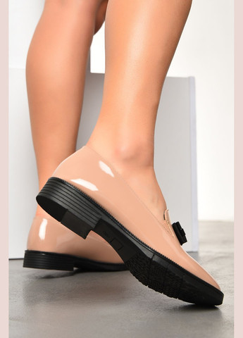 Let's Shop Туфлі-лофери жіночі бежевого кольору лофери бежевий з штучна шкіра, україна — демісезон (306712043)