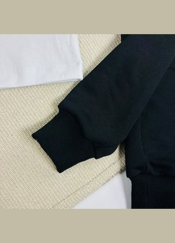 Білий демісезонний чорно-біла дитяча весняна сорочка в карту + біла футболка + чорні штани унісекс 140 No Brand