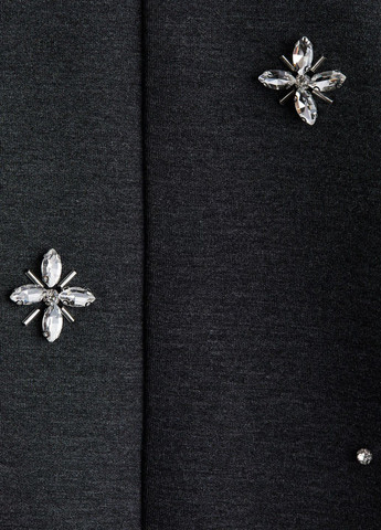 Графитовое платье H&M однотонное