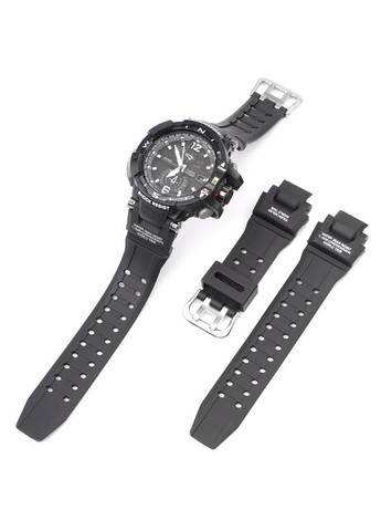 Ремешок для Casio G-Shock черный полимерный унисекс для часов с пряжкой и застежкой ProDobro (367265326)