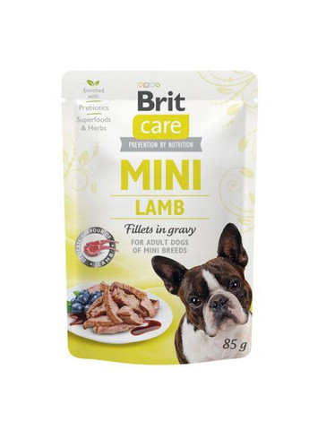 Влажный корм Mini для собак, с филе ягненка в соусе, 85 г Brit Care (322874558)