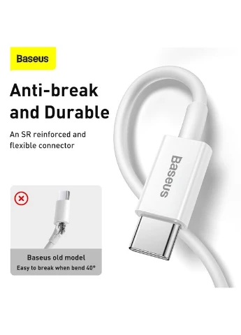 Кабель Superior Series Fast Charging Type-C – Lightning 20 Вт 1.5 м белый Baseus (401881208)