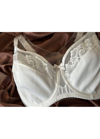 Молочний бюстгальтер з елементами сіточки 11533 молочний Lanny Mode