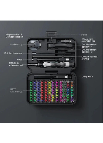 Набор инструментов для разборки ремонта телефонов компьютеров ноутбуков планшетов с сумкой чехлом 132 в 1 (476370-Prob) Unbranded (280202140)