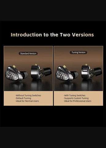 KZ ZA12 TUNING Crystal (2DD+4BA, Micro) – гибридные Hi-Fi наушники с микрофоном и кастомизацией звука Knowledge Zenith (361269361)