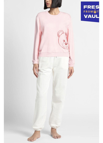 Світло-рожевий стильний світшот принт ведмедик Moschino малюнок вишивка (366883196)