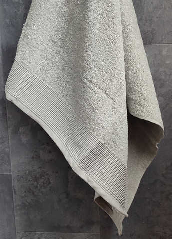 Махровое полотенце 67х138см хлопок 3шт упаковка Узбекистан (1141/3) светло-серый ANDIN однотонный светло-серый