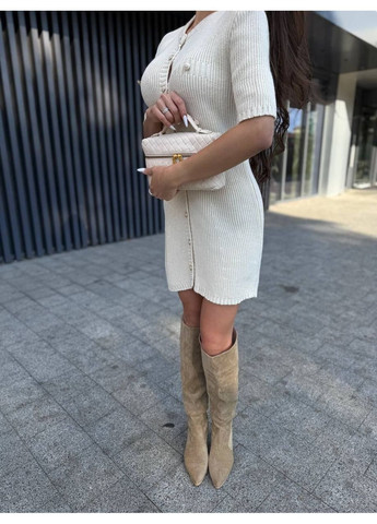 Молочное платье, цвет молочный Fashion