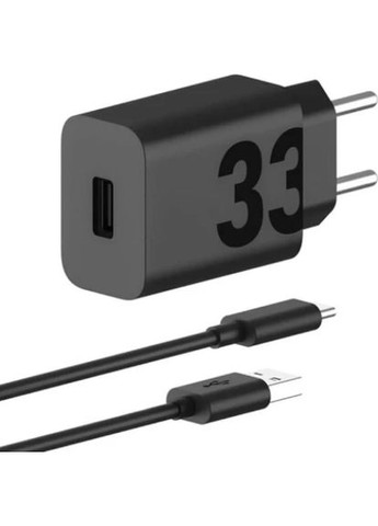 Зарядний пристрій 33W + кабель USB Type-C 1м Black (1076288) Motorola (328439621)