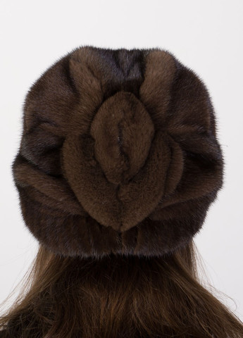 Жіноча хутряна шапка норкова з аплікацією Меховой Стиль Листок (298289170)