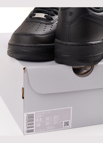 Черные всесезонные кроссовки мужские air force 1'07 cw2288-001 весна-осень кожа черные Nike