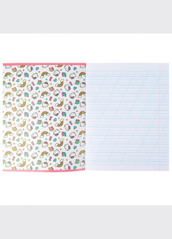 Тетрадь 12 листов КОСА линия ЛАК / Hello Kitti Kite (351904549)