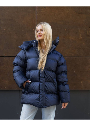 Синя зимня жіночий зимовий пуховик SK