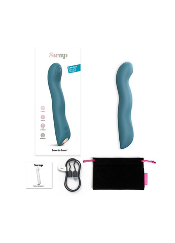 Вібратор SWAP - TEAL ME, з пульсівною перлиною для точки G, 3 мотори, гнеться Love To Love (298349177)