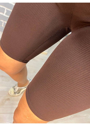 Шорты лосины женские LADY HUREM 2265 велосипедки в рубчик широкий утягивающий пояс No Brand (304291684)