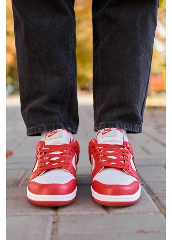 Серые летние кроссовки nike sb dunk low retro medium grey red найк сб данк No Brand