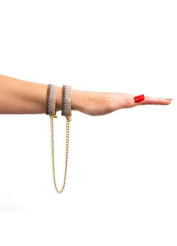 Золотий демісезонний лакшері наручники-браслети із кристалами : diamond cuffs, подарункова упаковка - cherrylove RIANNE S
