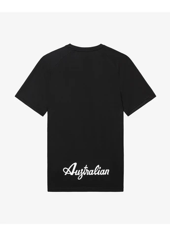 Черная футболка padel basic ace t-shirt black pauts0011-003 Australian