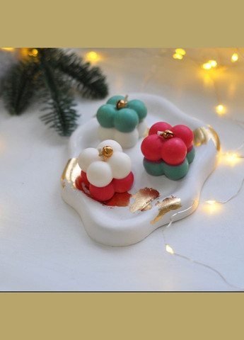 Новорічний набір свічок із соєвого воску «Bubble» SP2401 ручна робота 3 шт Spokiy (315135476)