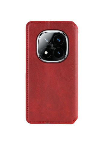 Шкіряний чохол-книжка Cubic для Xiaomi Redmi Note 14 Pro 4G Червоний Getman (337515808)