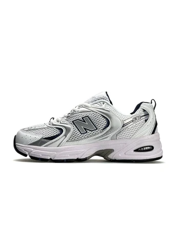 Белые всесезонные кроссовки white navy silver ORIGINAL 530 Premium