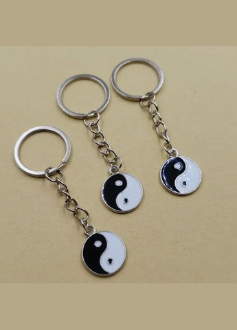 Брелок інь-янь чорне і біле амулет тай чі No Brand (338436088)
