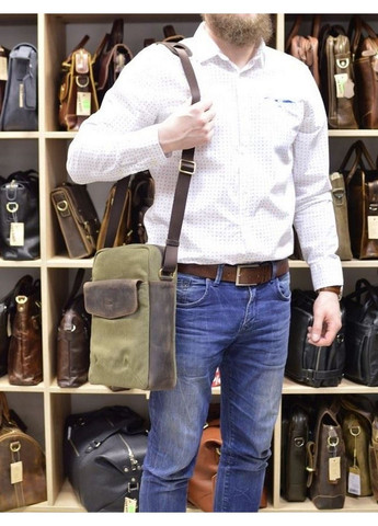 Чоловіча шкіряна сумка через плече 32х27х8 см TARWA (315870146)