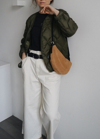 Оливковый (хаки) демисезонный Пуховик One